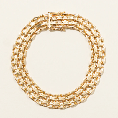18k Yellow Gold Bismarck Chain Bracelet