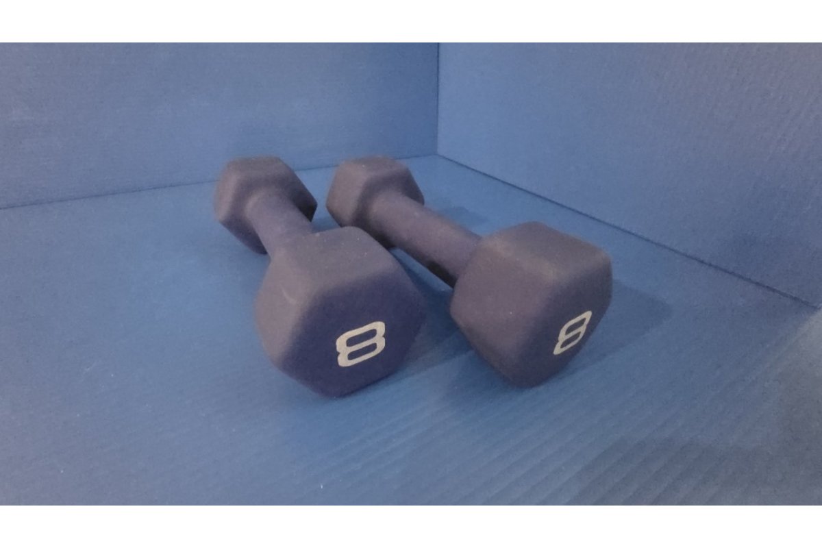 Cap Barbell - Solid Neoprene Dumbbell, 2 x 8-lb