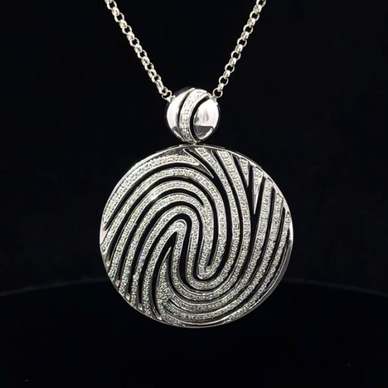 DIA SWIRL PEND 2.15CT 16IN CHAIN