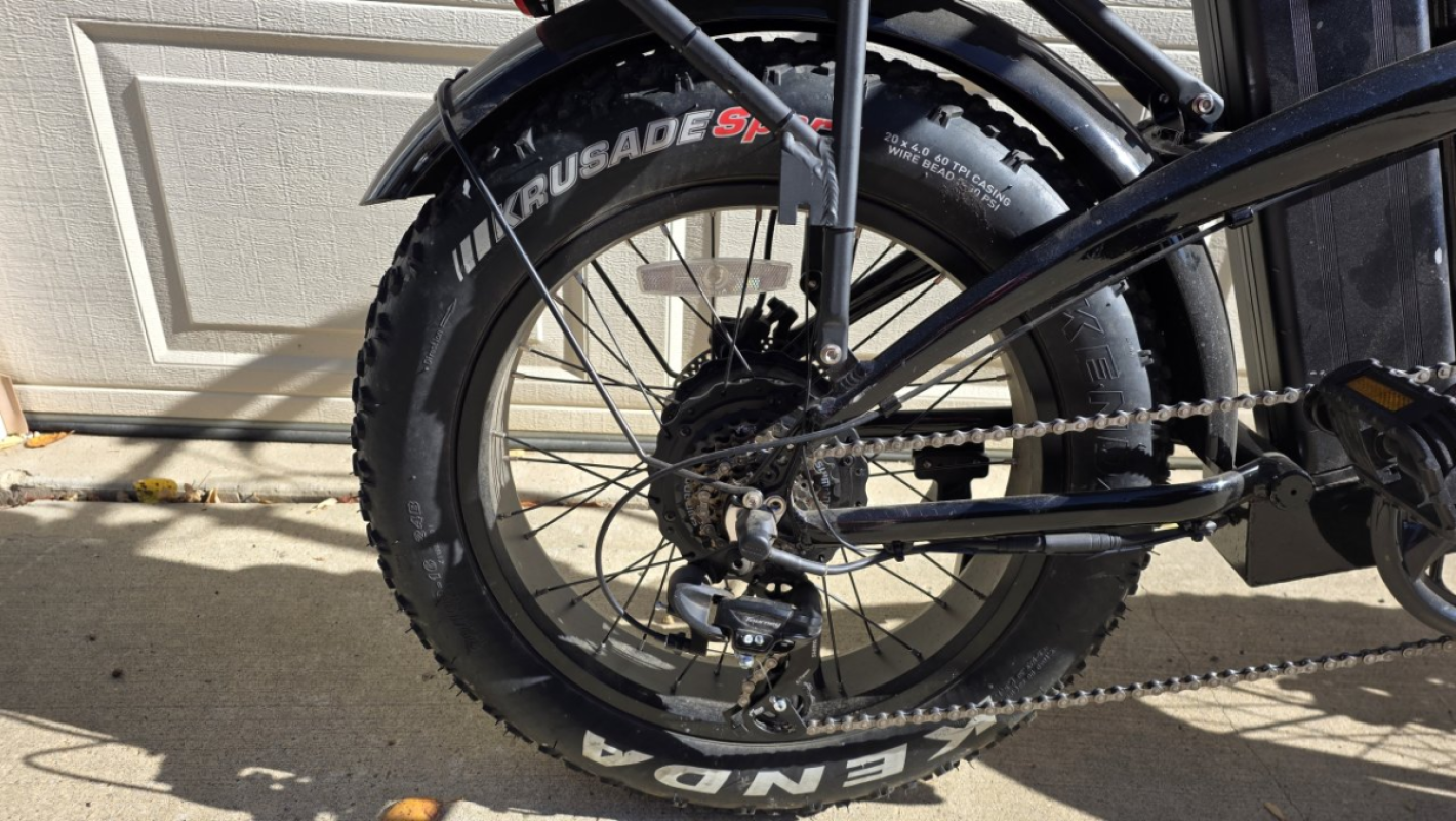 Black Folding Fat Tire eBike
