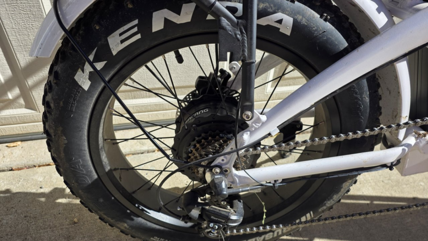 White Folding Fat Tire eBike