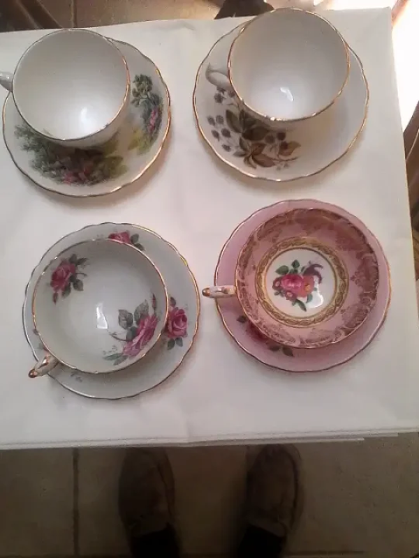 Paragon and Royal Vale Vintage Teacups and Saucers