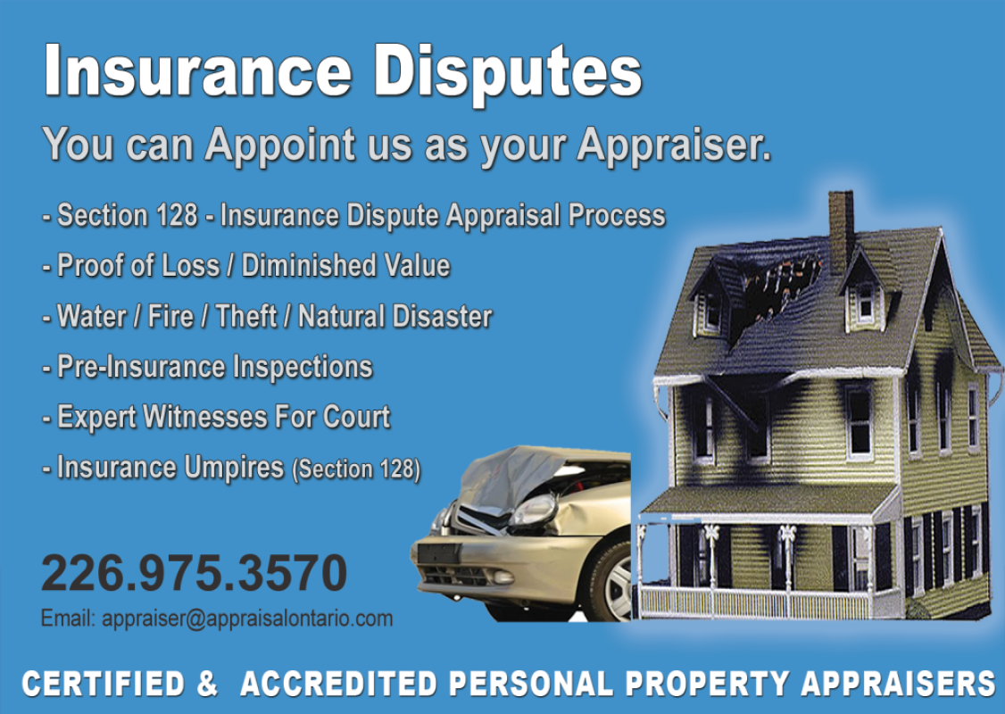 Certified Appraiser, Accredited Personal Property Appraisal Services by AppraisalCanada-LegalEASE