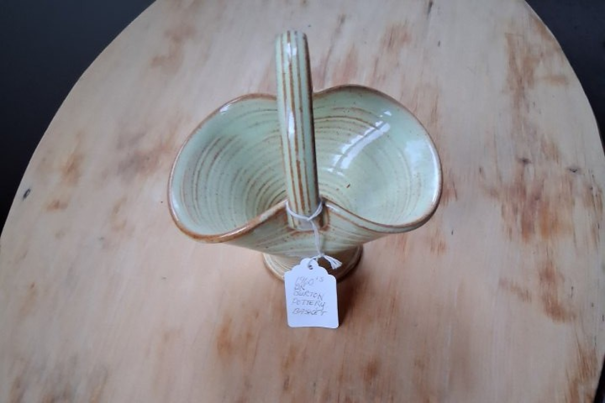 Burton Pottery Basket - 1960's