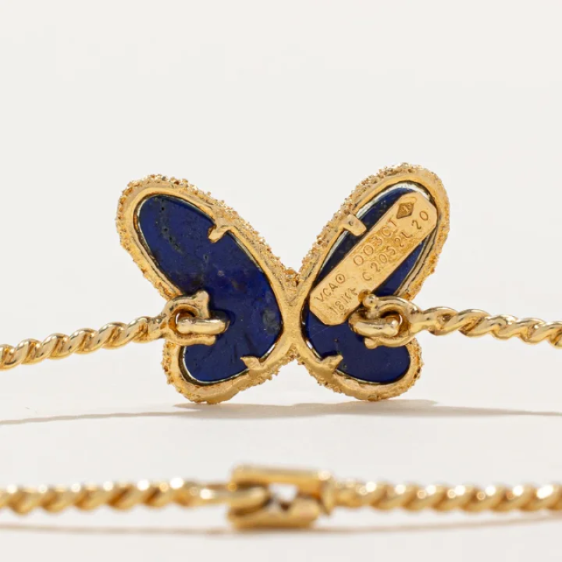 'Van Cleef & Arpels' 1970s Vintage Flying Beauties Lapis Lazuli Bracelet