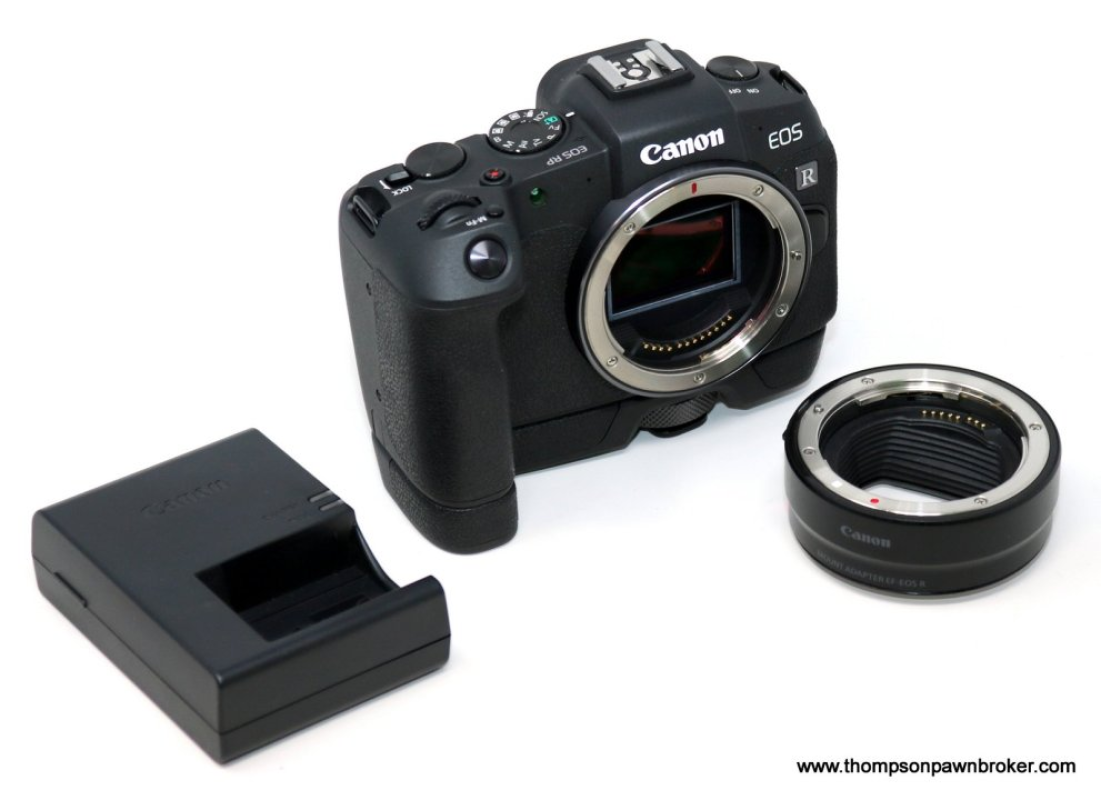 Canon EOS RP, EG-E1, EF-EOS R Camera, Grip, Lens Adapter & Charger