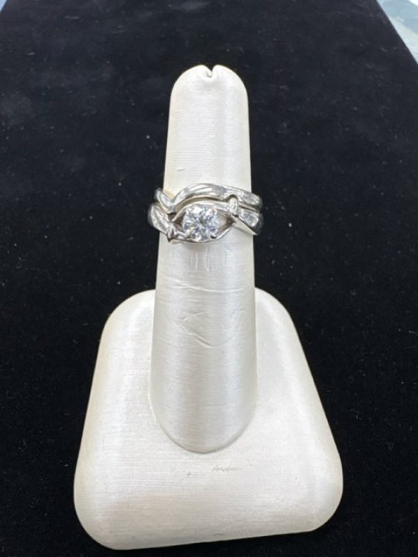 Lady's Diamond Solitaire Ring .42 CT. 14K White Gold 6.89g