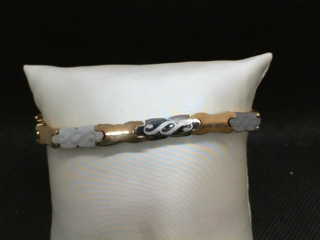 Gold Bracelet 10K 2 Tone Gold 7.13g