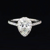 Lady's Diamond Engagement Ring 45 Diamonds 1.82 Carat T.W. 14K White Gold 2.8g
