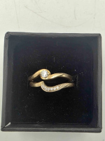 10k Wedding Set - 2.86g - .55cTW Dia - Size 6