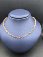 20" Gold Rope Chain 14K Yellow Gold 5.37g