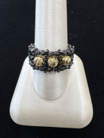Lady's Gold Ring 18K Black Gold 6.56g