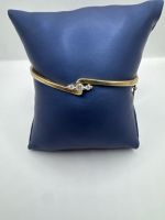 Gold-Diamond Bracelet 3 Diamonds .19 Carat T.W. 10K Yellow Gold 8.59g